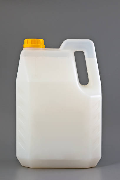 istock Transparent detergent plastic bottle isolated on gray 461850527