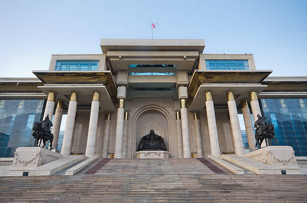 istock Ulan Bator / Ulaanbaatar, Mongolia: Parliament building, Suhbaat 461850541