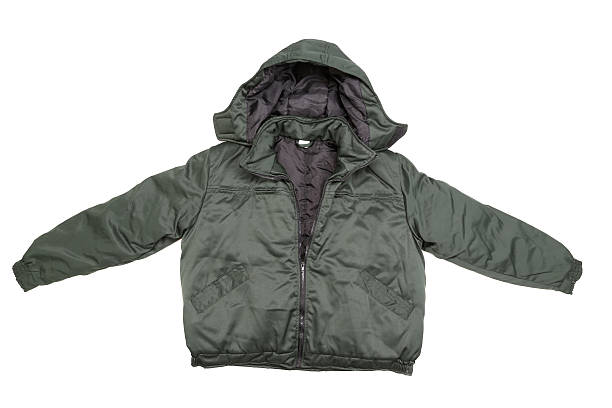 istock Green male working jacket with hood. 461851703