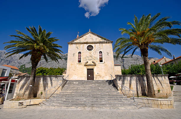 Old church on Makarska town square, Croatia