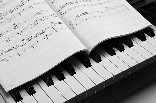 istock Piano keys and musical book 461859867