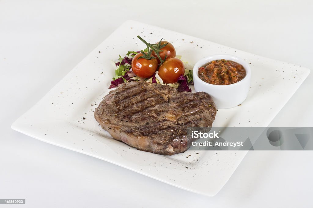 Grilled Beef Steak Isolated On a White Background Backgrounds Stock Photo