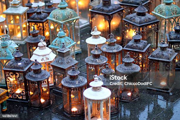 Ceremonial With Lanterns During The Ceremony And Lit Candles Ins Stock Photo - Download Image Now