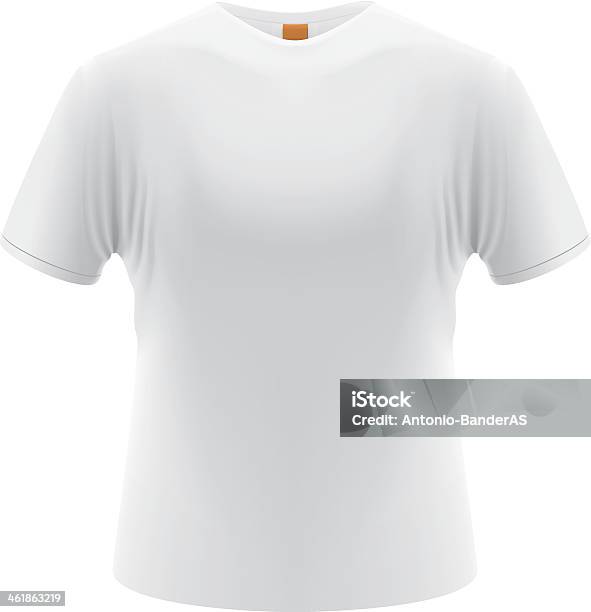 Homem De Camisa De T - Arte vetorial de stock e mais imagens de Adulto - Adulto, Algodão, Branco