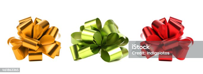 istock Big red green and yellow bows. 461863365