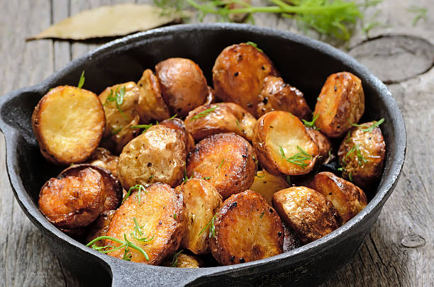 istock Roasted potato in a frying pan 461863897