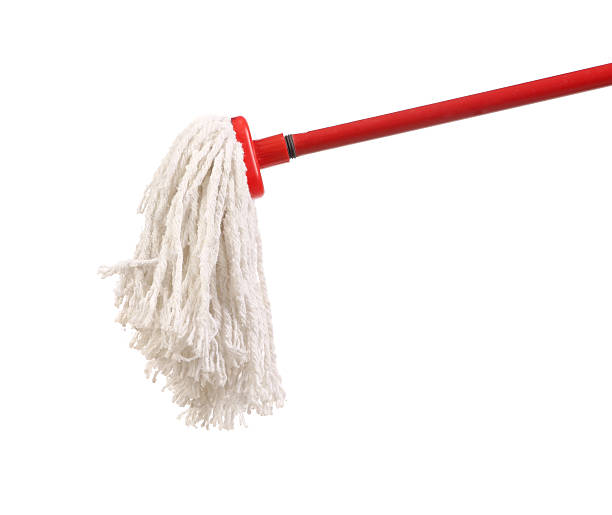 istock Closeup of red mop for cleaning. 461868973