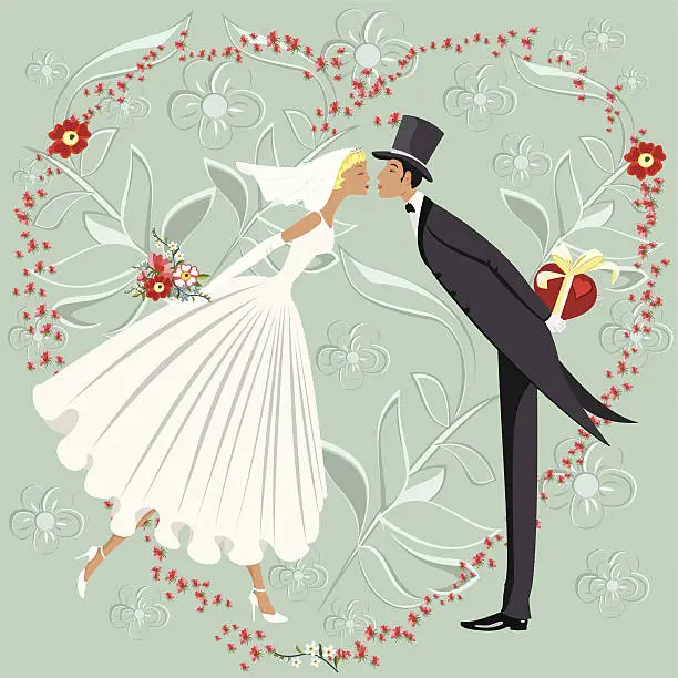 Vector illustration of Wedding invitation