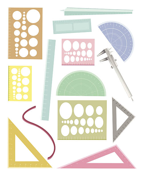 istock Set of Rulers and A Protactor on White Background 461880191