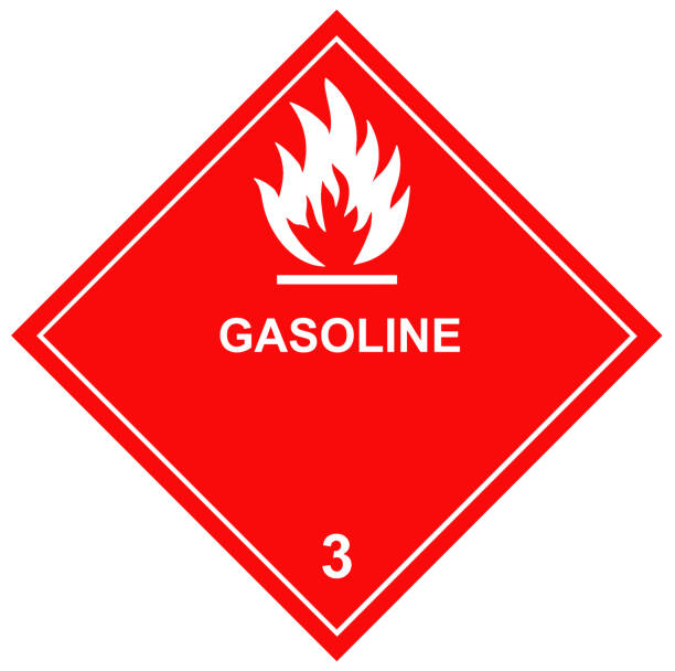istock Flammable liquids Gasoline Diamond Label 461881607