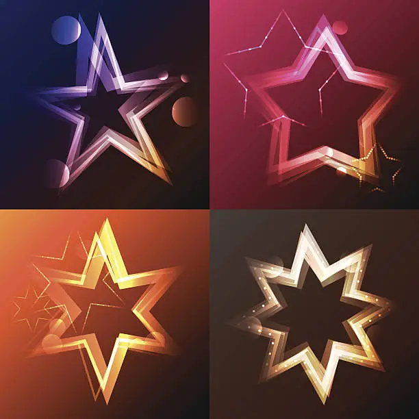Star Objects Vector Free glass stars star style material object shape ballet vector animals ...