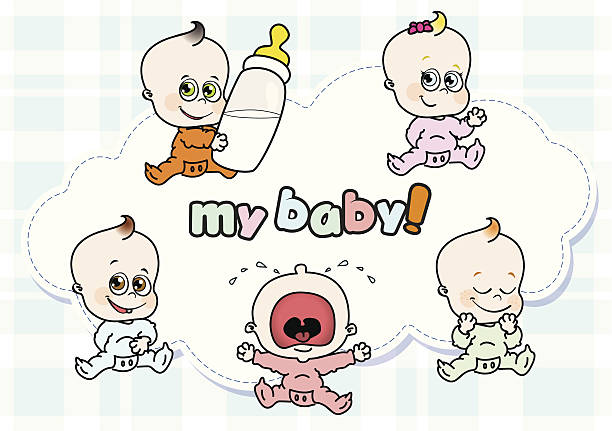 Niedliche Babys – Vektorgrafik