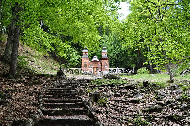 Russian Chapel on the Vrsic-Pass, war memorial in the Slovenian Alps