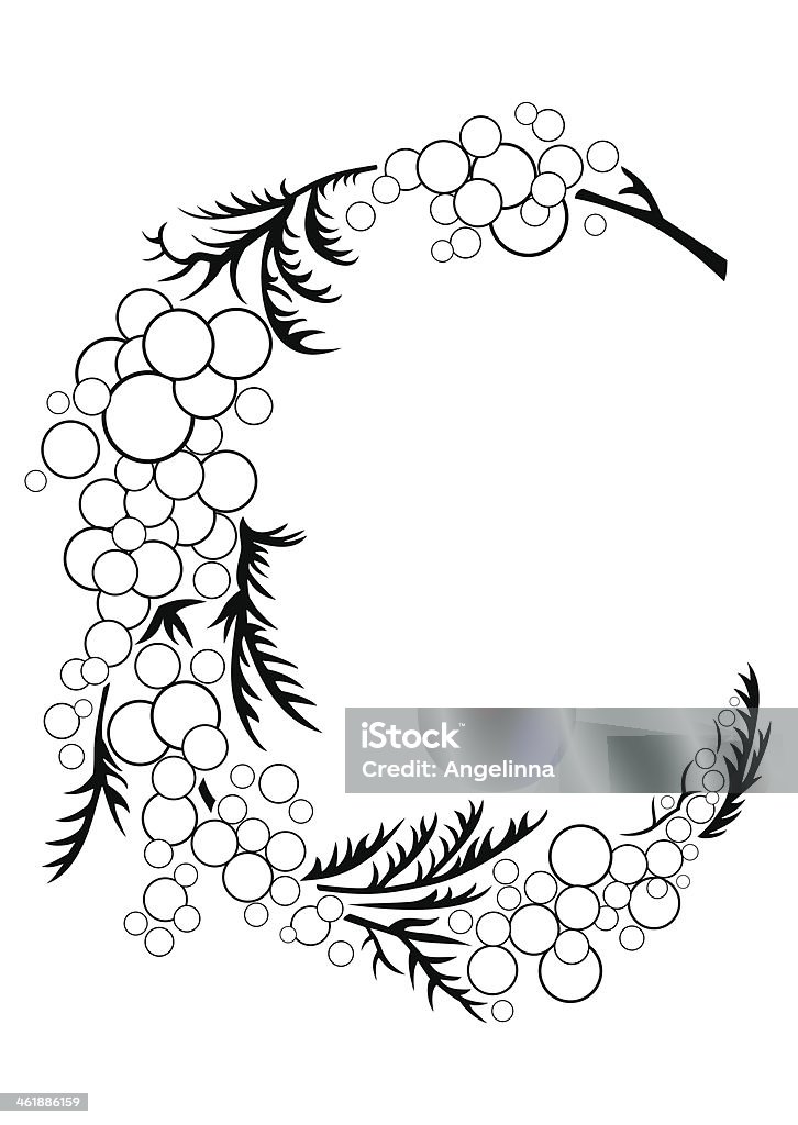 Fleuri abstrait Branche - clipart vectoriel de Acacia libre de droits