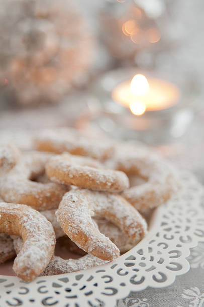 istock Fresh Vanilla Cookies With Powdered Sugar For Christmas 461886857
