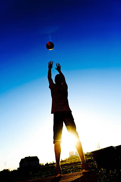 istock Outdoor sport, silhouette men 461887277