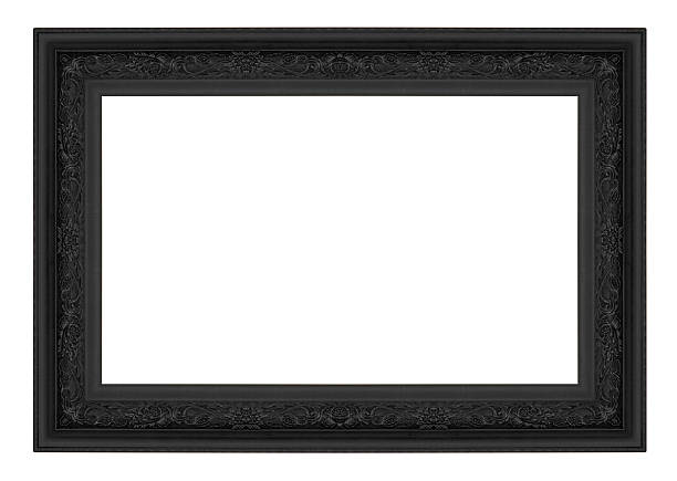 istock Old antique picture frame on the white background 461888489