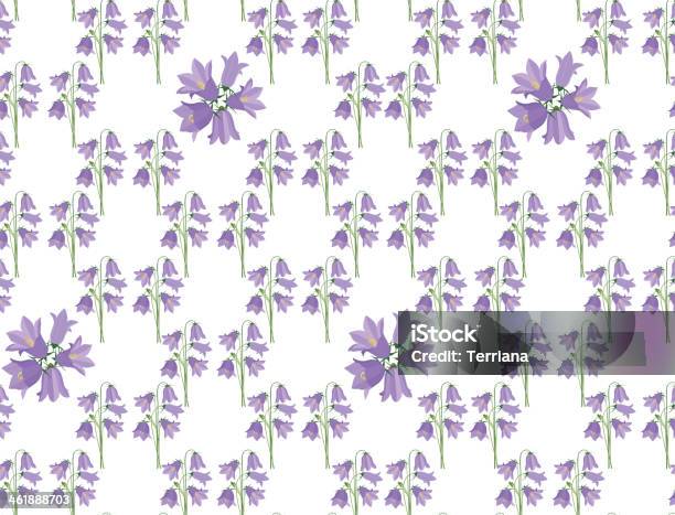 Bluebells Seamless Ornamental Background Stock Illustration - Download Image Now - Backgrounds, Beauty In Nature, Bluebell