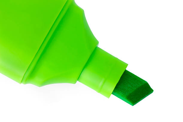 istock Green marker macro closeup, isolated studio shot 461893839