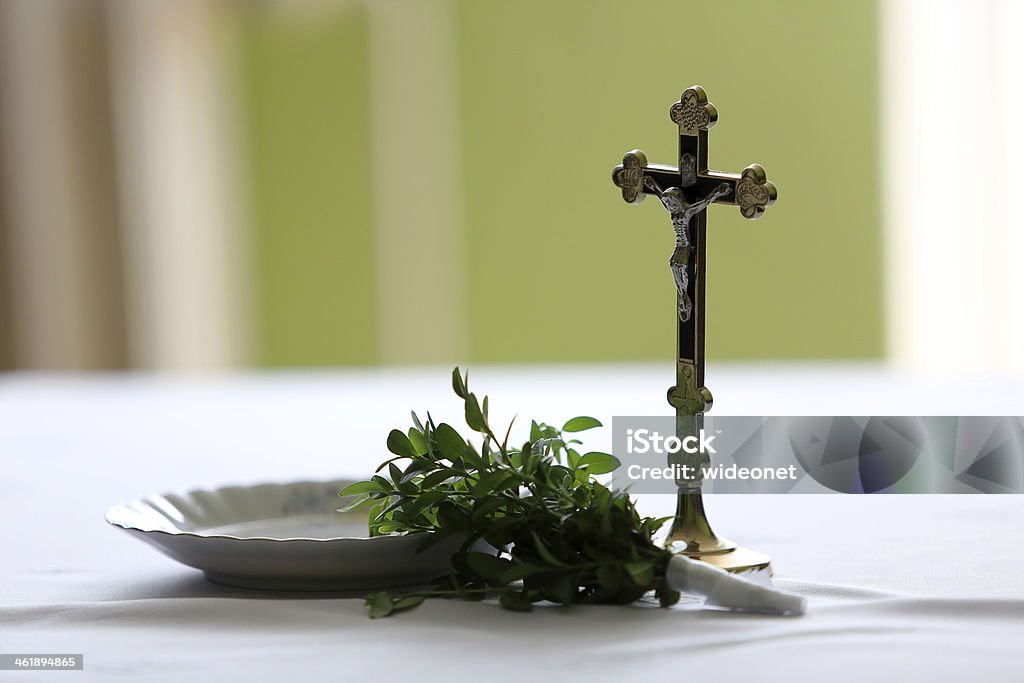 Cross and holy water Cross and holy water to the blessing of the bride and groom Adult Stock Photo