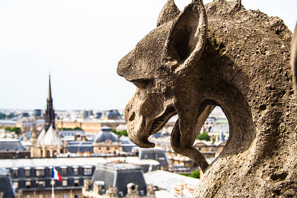 istock Notre Dam Gargoyle Looking at City 461905231