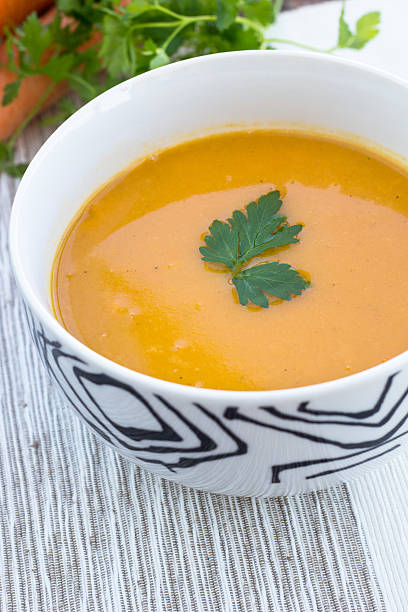 istock Bowl of carrot, pupmkin soup 461918013