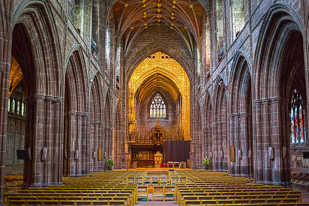 chester 캐서드럴 - chester england chester cathedral uk england 뉴스 사진 이미지