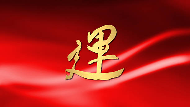 lucky calligraphy  chinese new year light red background