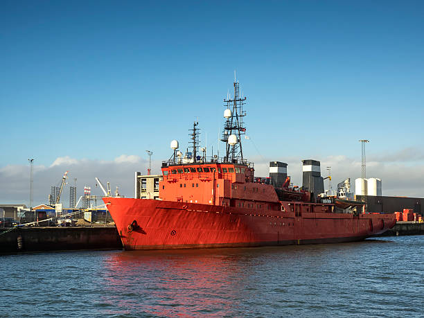 istock Panorama of Esbjerg oil harbor, Denmark 461932425