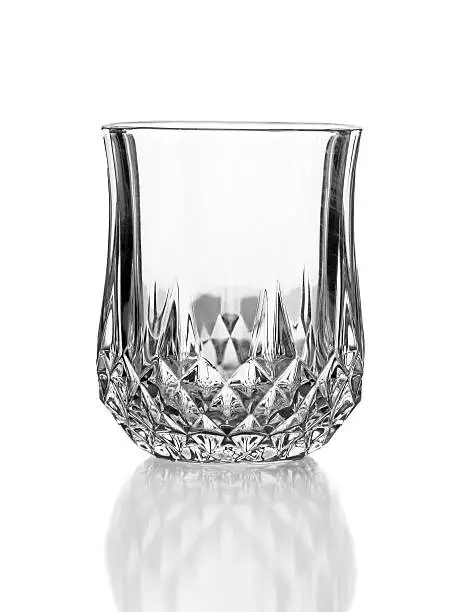 empty elegant glass isolated on white background