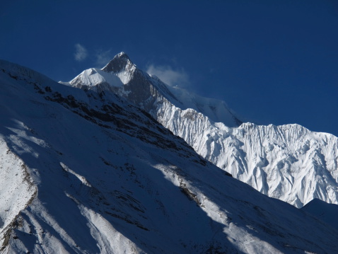 Khangsar Kang  (Rock Noir) , high mountain in the Annapurna Conservation Area, Nepal.