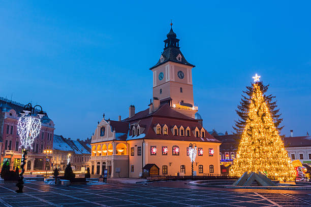 istock City square, Brasov Romania 461940591