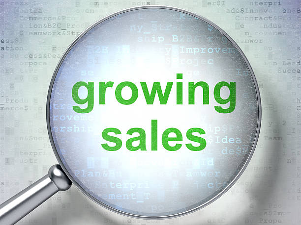istock Business concept: Growing Sales with optical glass 461944207