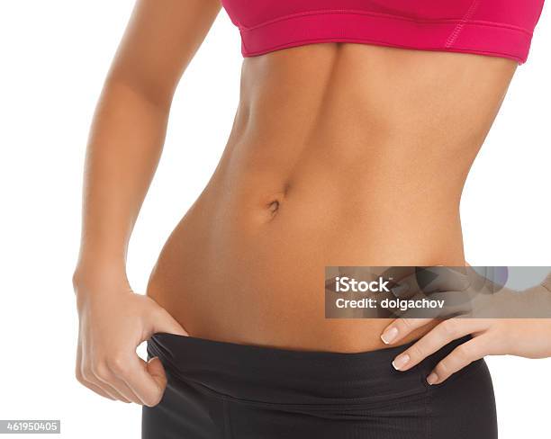 Woman Trained Abs Stock Photo - Download Image Now - Cut Out, Girls, Abdomen