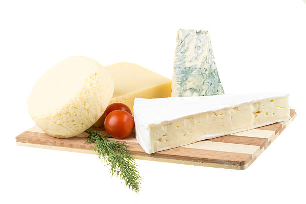 istock Variety of cheese: ementaler, gouda, Danish blue soft cheese and 461952383