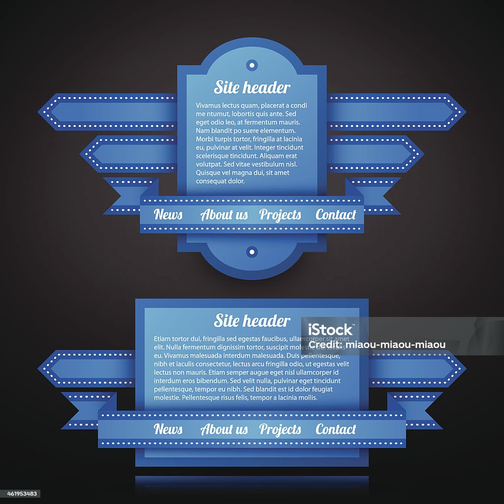 Retro Vector Infographics Abstract Banner Template Design Stock ...