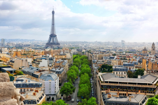 View of Paris from the Arc de Triomphe. Paris.