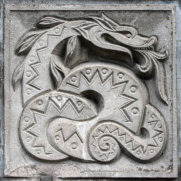 istock bas-relief of fairytale snake 461956719
