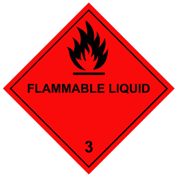 istock Flammable Liquids Diamond Label with Black Font 461962173