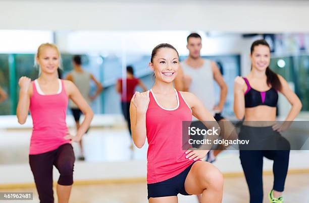 A Picture Of A Group Of Women Working Out Stock Photo - Download Image Now - Motion, Active Lifestyle, Adult