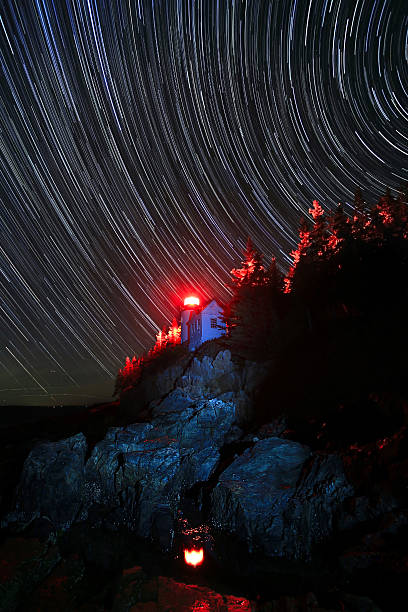 istock Bass Harbor lighthouse at night, Acadia National Park 461964537