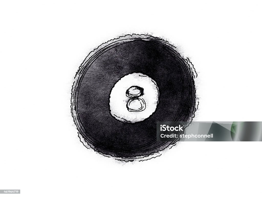 Boule 8 billard - Illustration de Boule 8 libre de droits