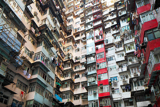 istock Old residential building in Hong Kong 461969167
