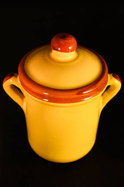 istock Yellow and red little pottery vase 461973947