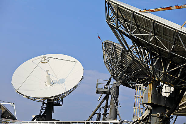 satellite dish satellite dish landsat satellite photos stock pictures, royalty-free photos & images