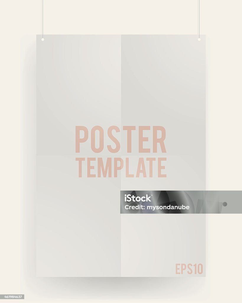 Leere Vorlage eines paper sheet an der Wand - Lizenzfrei Ausstellung Vektorgrafik