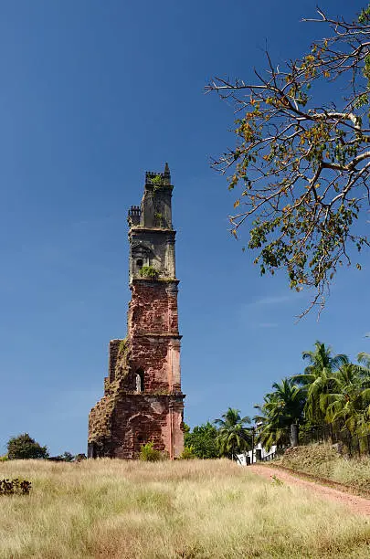 Ruins of St.Augustine church in Old Goa - capital of Portuguese India