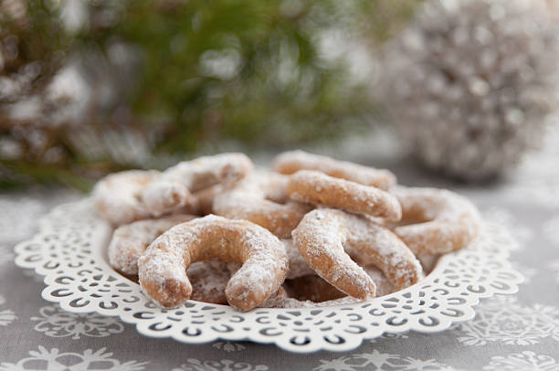 istock Fresh Vanilla Cookies With Powdered Sugar For Christmas 461985173
