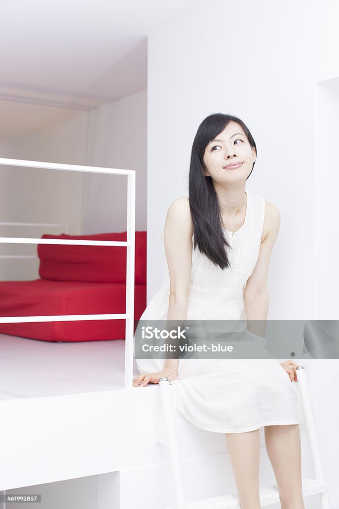 girl in the room Beautiful young woman sitting in the room 20-29 Years Stock Photo