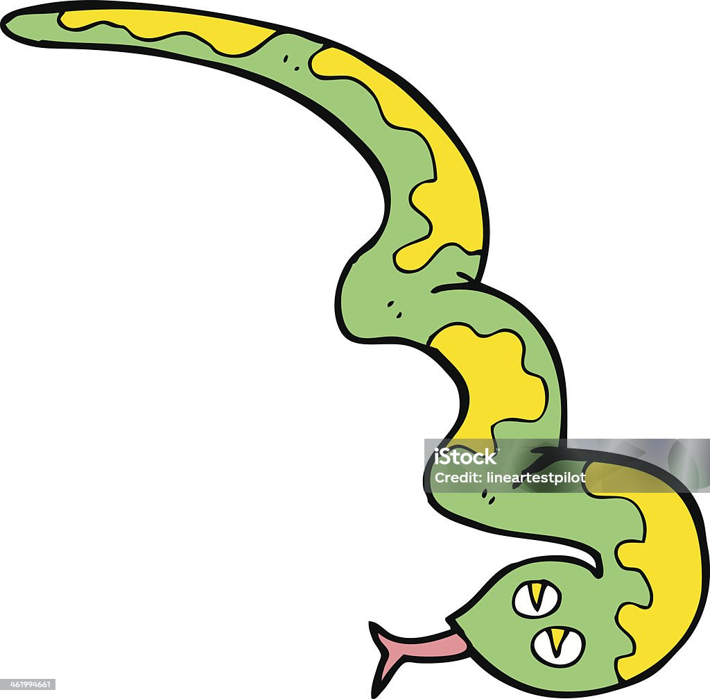 Dessin animé de serpent Sifflement - clipart vectoriel de Cultures libre de droits